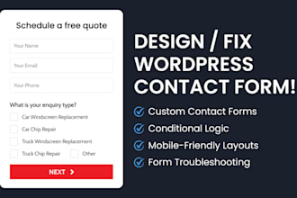 design or fix wordpress contact form professionally