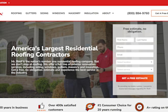build premium roofing website handyman website roofing landing page hvac website