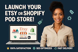 setup etsy print on demand store shopify pod etsy tshirt etsy digital product