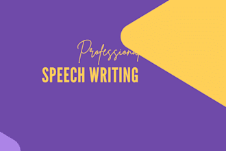 write persuasive, motivational and expressive speech