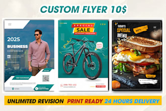 custom flyer brochures unlimited revision