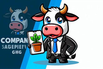 design creative cow mascot logo for you in just 1 day