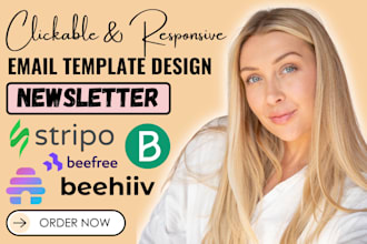 do responsive HTML email newsletter template on stripo, beehiiv, brevo template