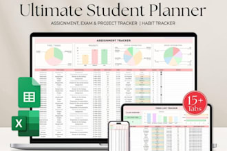 design custom student budget tracker, tuition spreadsheet, shared budget tracker