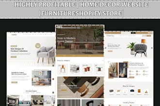 design home decor dropshipping website interior decor furniture shopify store