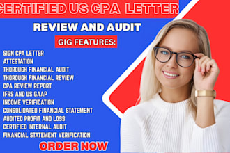 sign US audit CPA, review financial statement, audit financial CPA, CPA letter