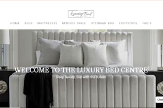 design a luxury mattress and bedding shopify ecommerce website print on demand