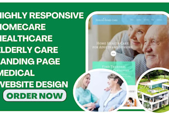design homecare healthcare elderly care assisted living therapy medical website