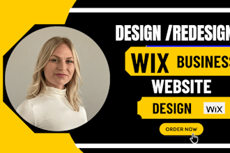 develop wix website design, wix website redesign, and wix business website