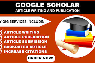 write and publish article in google scholar peer reviewed index journal citation