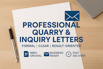 write a professional query letter and inquiry letter