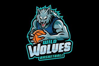 design fun grade boys basketball team logo