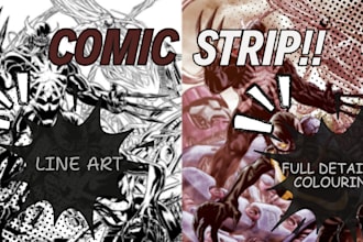 illustrate comic books, cartoon characters,  storyboards