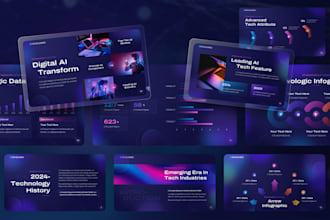 design stunning powerpoint slides for business, pitch deck, or academic