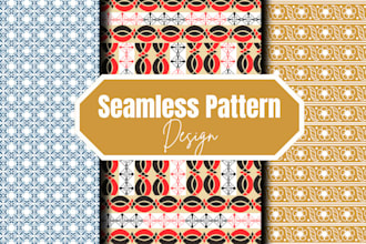 craft eye catching unique seamless patterns for textile fabric prints, wallpaper