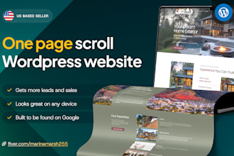 design and build your one page scroll wordpress website