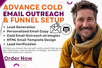 setup and send advance cold email outreach campaign for b2b lead generation