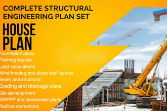 design civil site plan plot plan structural load calculation house plan US stamp