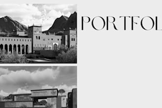 design a professional architecture portfolio for job or university