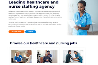 do wix squarespace healthcare staffing agency website medicare home care website