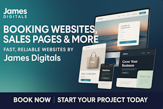 card website, carrd website, booking website, sales website, wix website