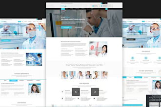 design pharmacy website, medical, therapy, psychology hospital health care,