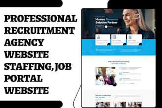 design a professional recruitment agency website staffing, job portal website