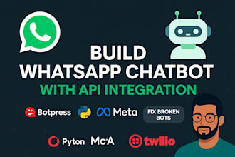 build whatsapp chatbot, whatsapp api, botpress python manychat meta twilio fix