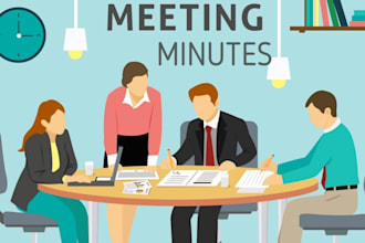 transcribe and prepare meeting minutes from audio and video recordings