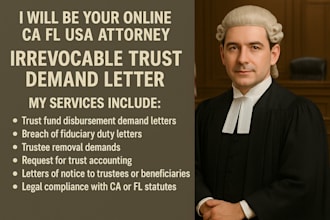 be your online ca fl USA attorney for irrevocable trust demand letter on law