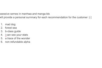 make you a recommendation list based on your fav manga, manhwas and bls