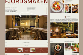 do professional restaurants food shops cafés website
