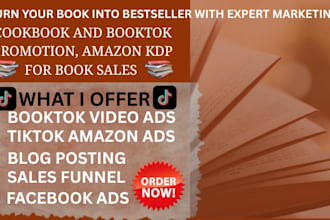cookbook formatting, tiktok amazon ads, booktok promotion audiobook marketing