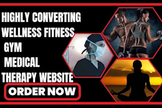design wellness fitness gym personal trainer workout medical therapy website