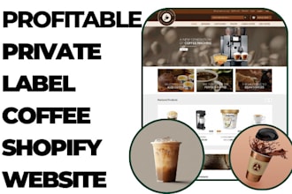 design private label coffee website coffee subscription website coffee store