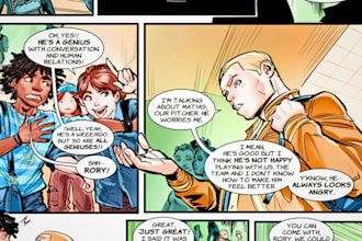 illustrate comic book art digital art anime magna comic strip graphic novel
