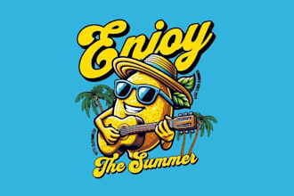 design high quality mango lemonade juice mascot logo with free source file