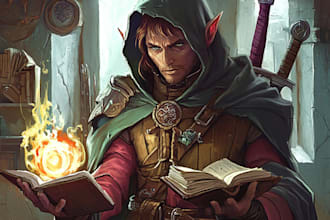 draw dnd character art fantasy scifi illustration for you