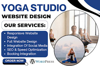 design yoga studio website meditation fitness website personal trainer website