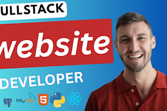 develop a modern full stack website using react, django, and postgresql