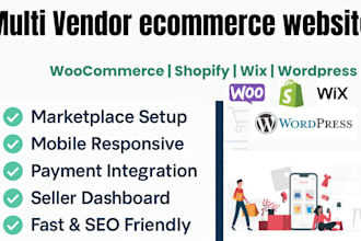 build shopify wordpress multi vendor ecommerce market place website