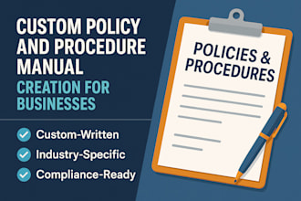 create a custom business policy and procedure manual tailored to your needs