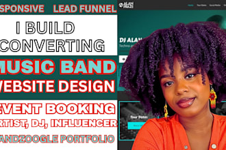 music band website event booking website dj artist website bandzoogle portfolio