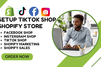 setup tiktok shop, facebook shop and instagram meta shop to boost shopify sales