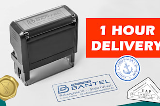 create a custom company digital rubber stamp