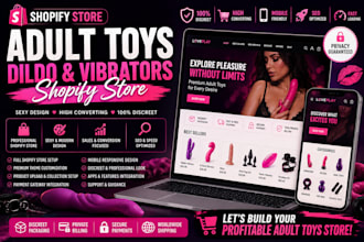 design adult toys shopify store, adult toys store, adult store, shopify website