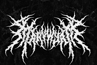 make brutal death metal, deathcore, black metal band logo