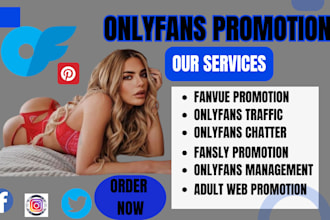 do onlyfans promotion, patreon page, fansly, fanvue and adult webite promotion
