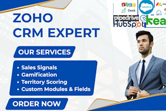 setup zoho CRM sales signals gamification territory scoring custom dashboards