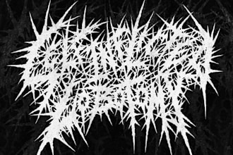 make black, slam, death metal logo for your band or brand